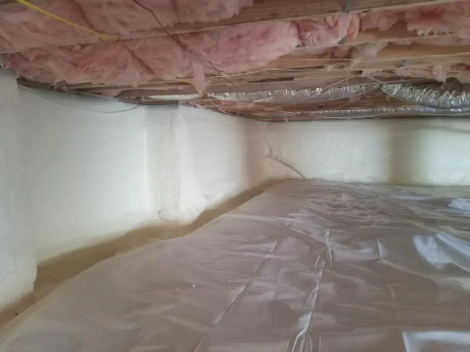 Crawl space encapsulation with closed-cell spray foam for Spray Foam Roofing in De Pere