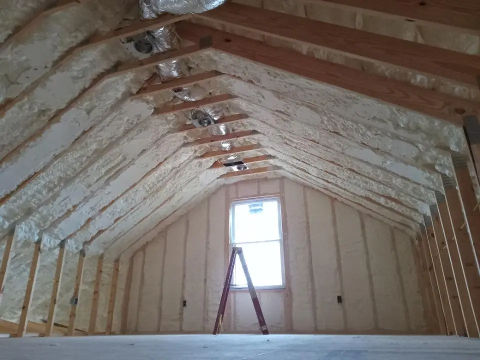 Spray foam roofing application for Crawl Space Insulation project in De Pere